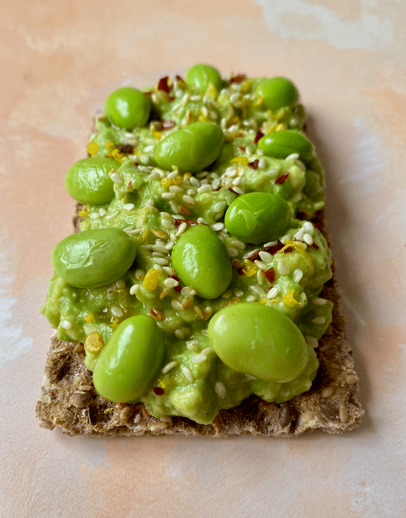 Avocado & Edamame Smash Ryvitas - A delicious recipe for gestational diabetes