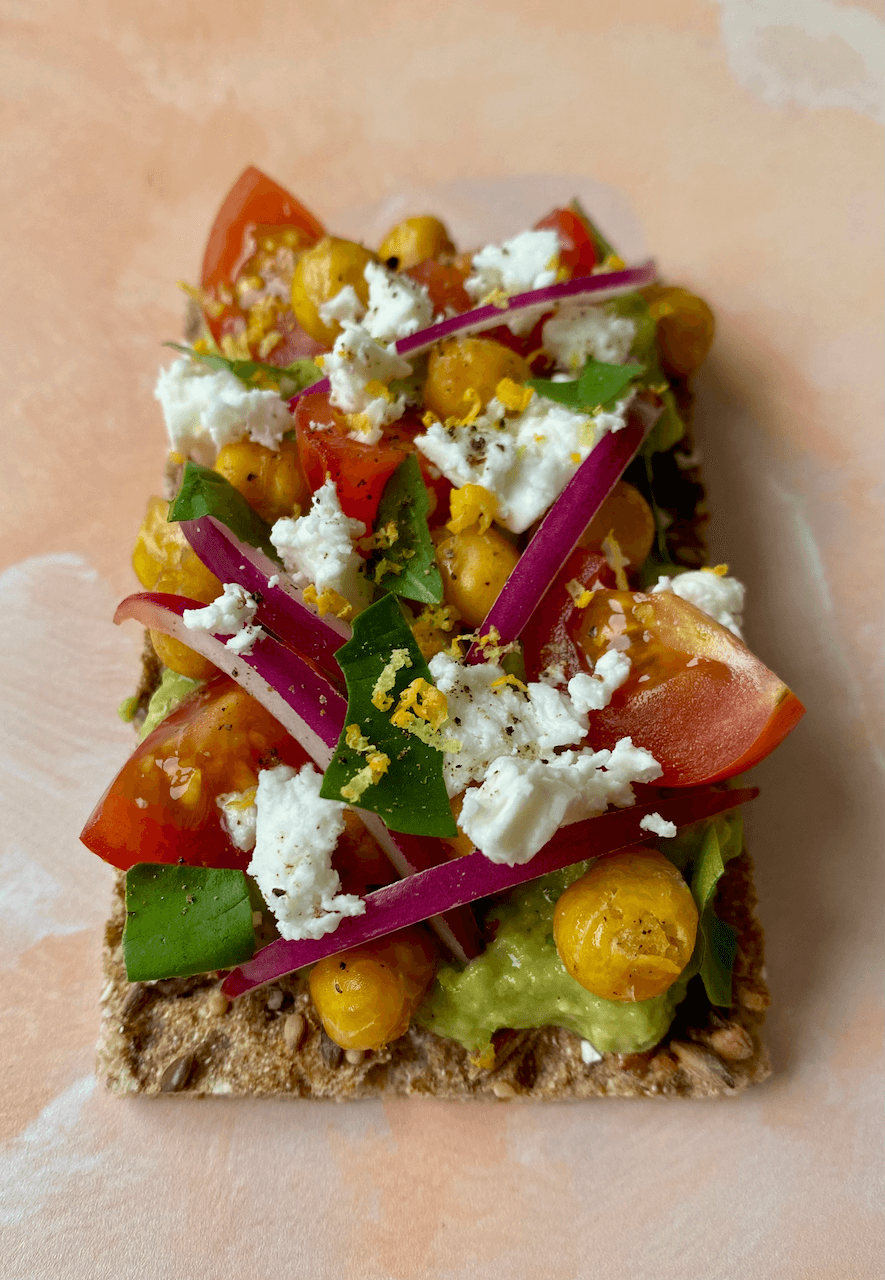 Avocado and Roasted Chickpea Ryvitas