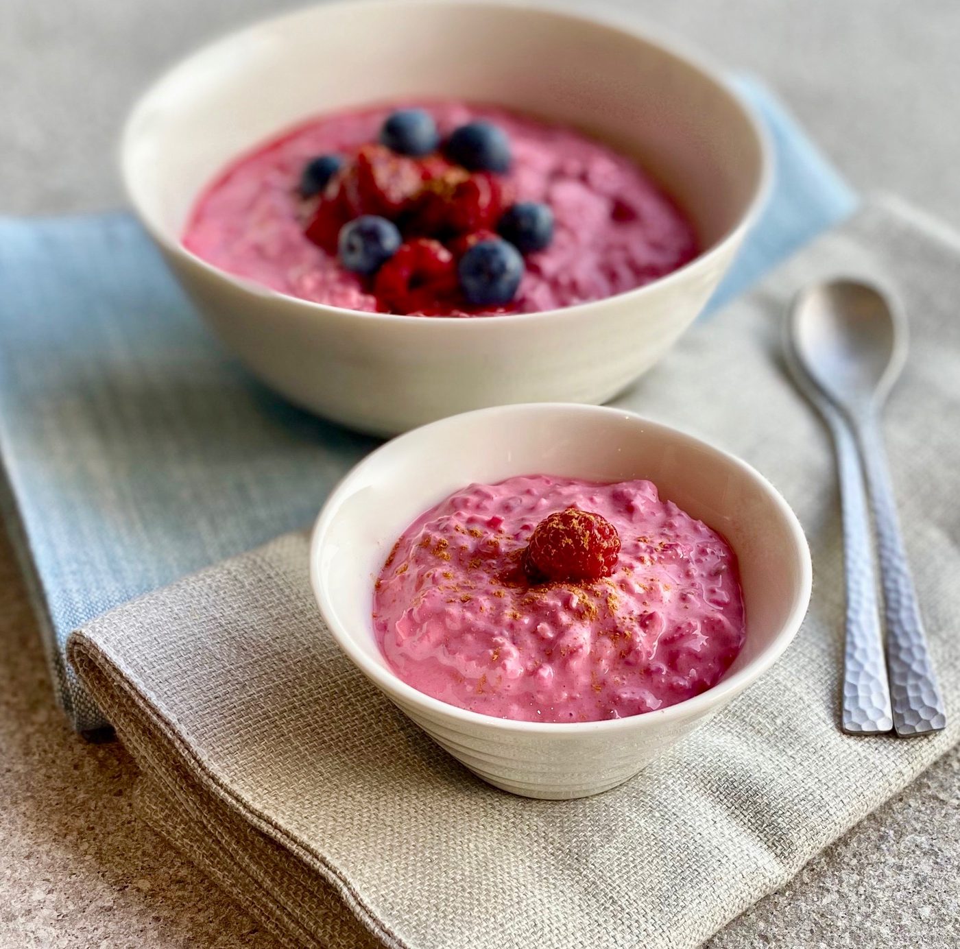 Beetroot and Raspberry Bircher Muesli - A delicious recipe for gestational diabetes
