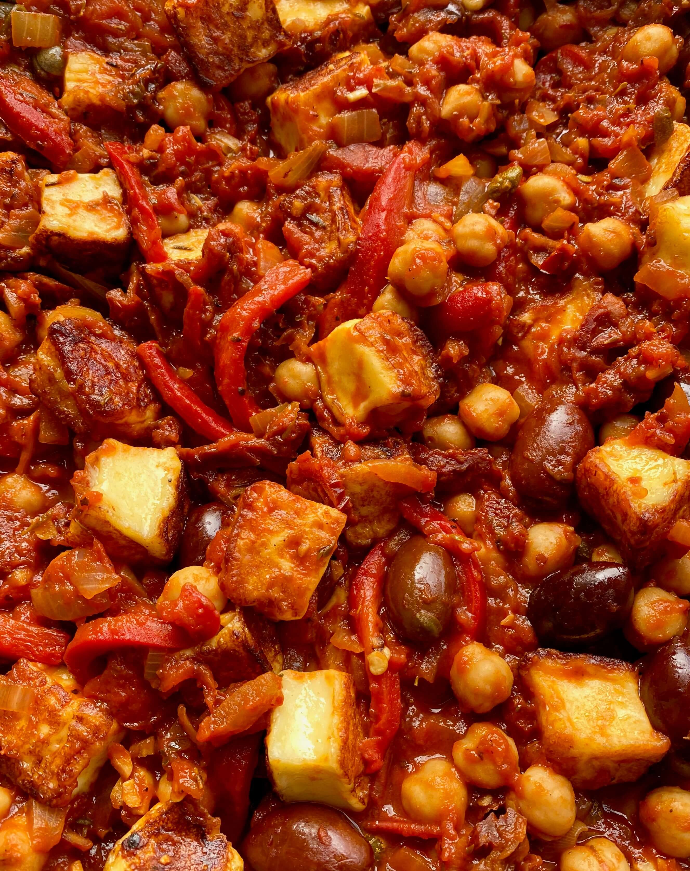 Haloumi and Chickpea Cacciatore