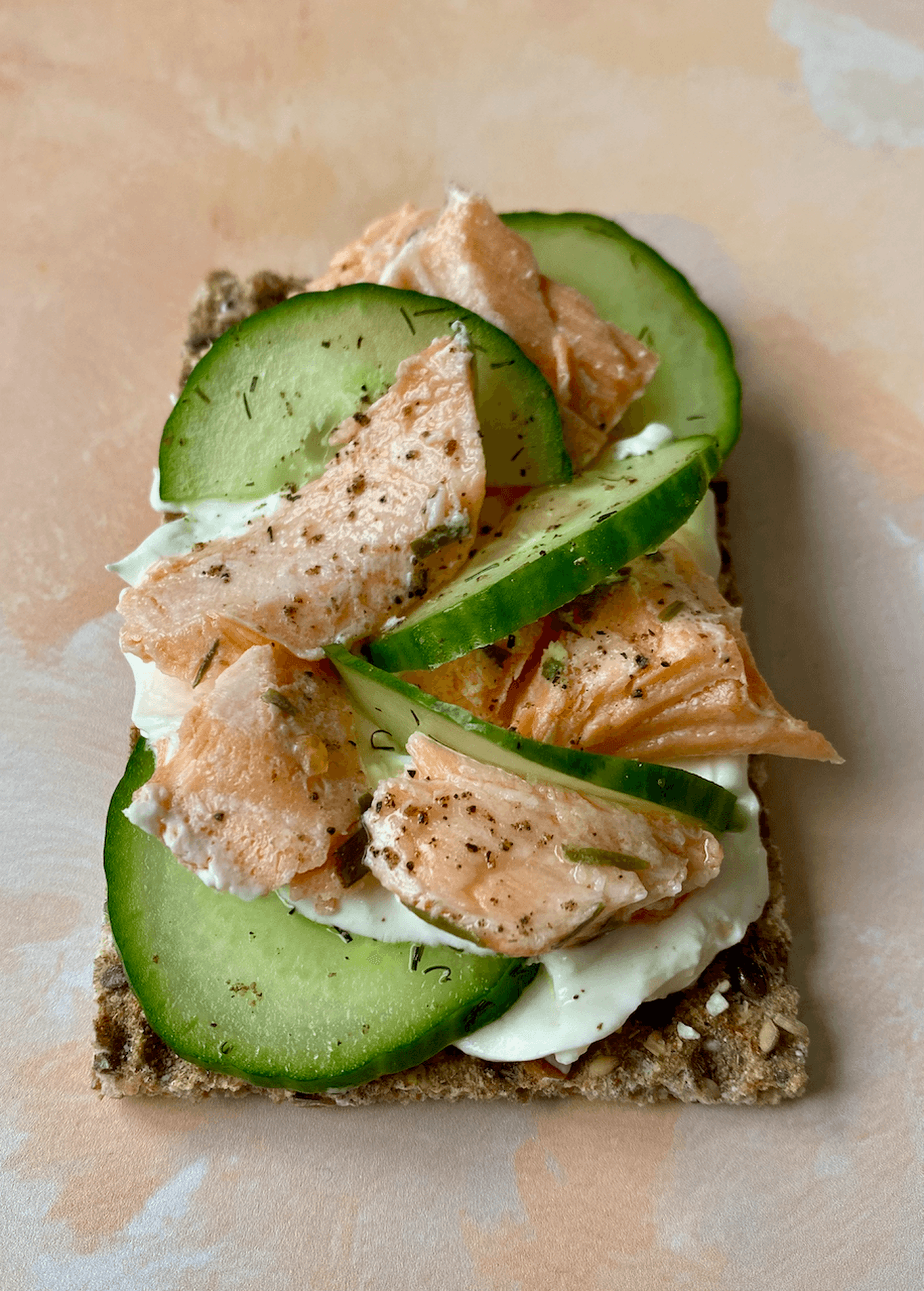 Herbed Trout & Pickled Cucumber Ryvitas - A delicious recipe for gestational diabetes