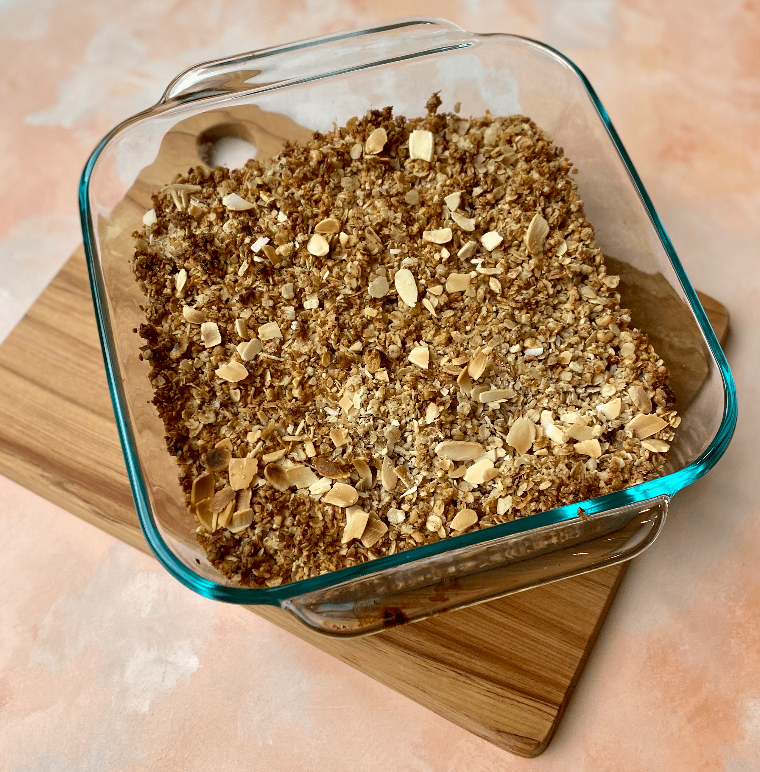 Pear & Apple Crumble - A comforting, lightly sweet pear and apple crumble, rich in fibre and healthier than traditional versions.