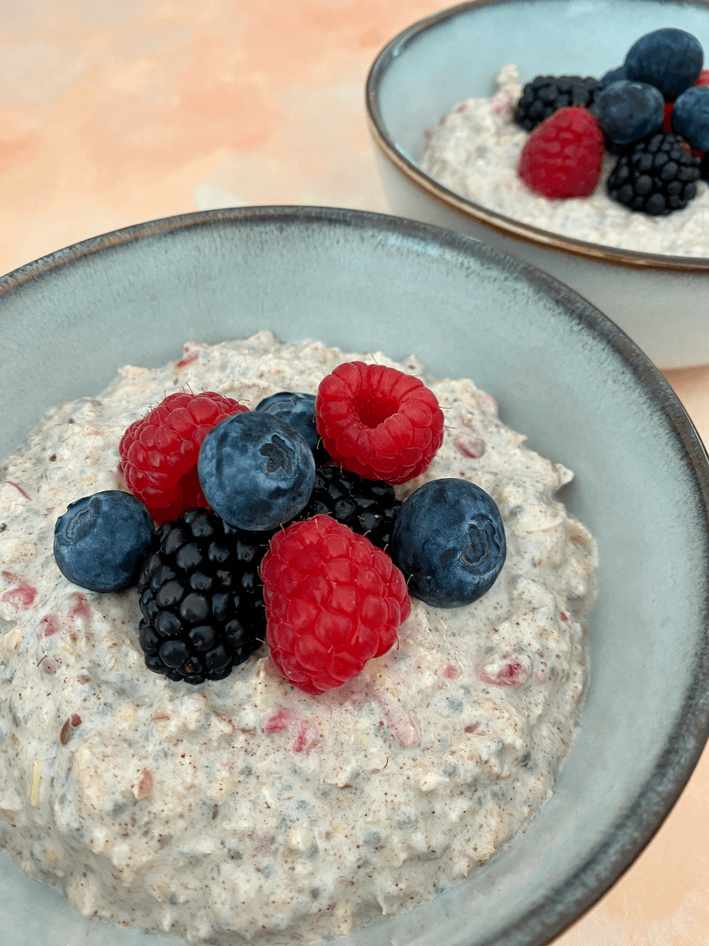 Raspberry and Apple Bircher Muesli - A delicious recipe for gestational diabetes